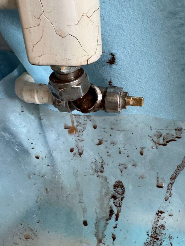 Leaking radiator valve — common repair
